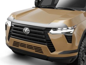 Lexus GX550 Hood Deflector - Husky Liners - Aeroskin - Chrome - `24-`26